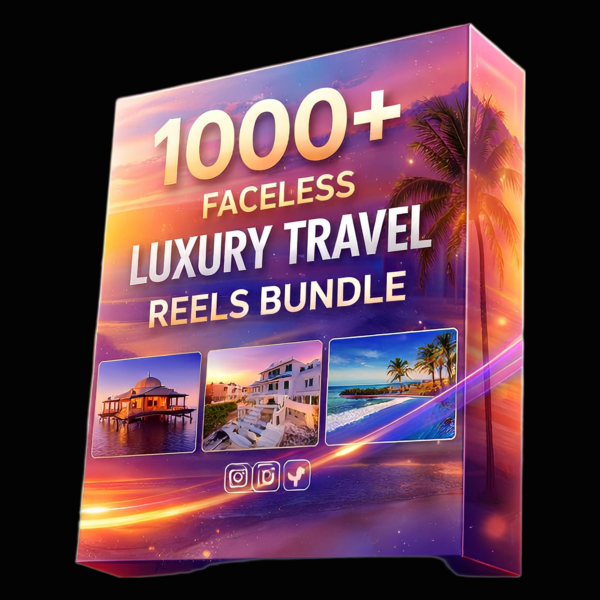 1000+ Faceless Luxury Travel Reels Bundle (Viral Content Pack)