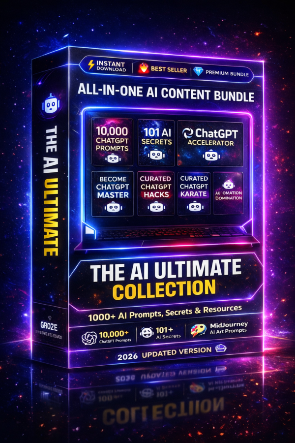 10,000+ ChatGPT Prompts & AI Secrets Bundle (Ultimate AI Toolkit 2026)